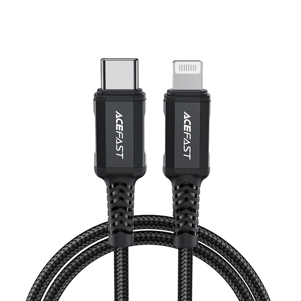 Acefast Datový kabel C4-01 Rychlé nabíjení Type-C na Lightning 1.8m černý