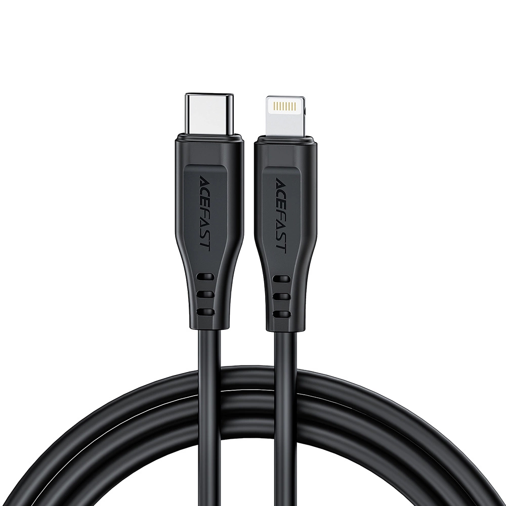 Acefast Datový kabel C3-01 Type-C na Lightning 30W 3A Rychlé nabíjení 1.2m černý