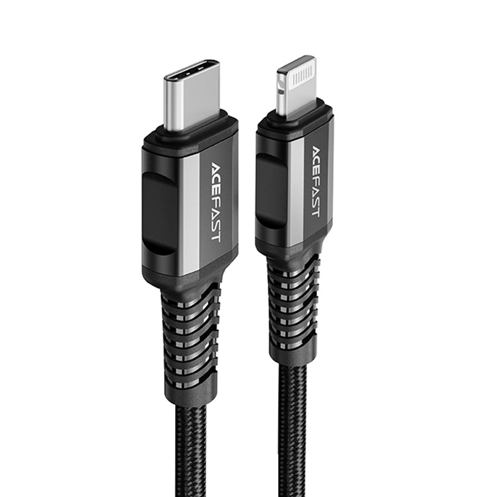 Acefast Datový kabel C1-01 Type-C na Lightning 30W 3A MFi 1.2m černý