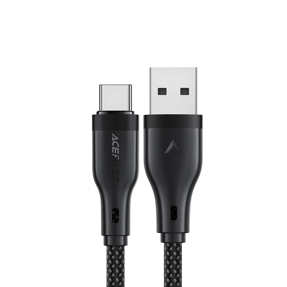 Acefast Data Cable C8-04 Rychlonabíjecí USB na Type-C 3A Nylon 1.2m černý