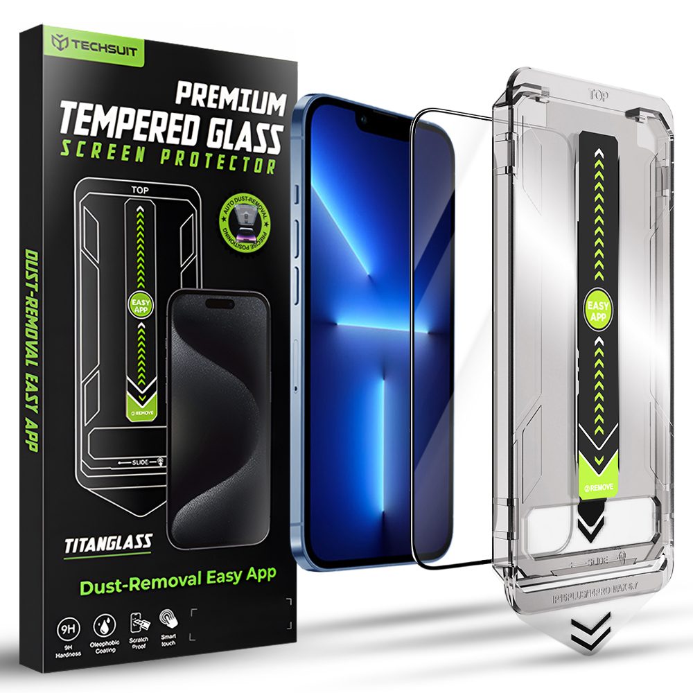 Techsuit TitanGlass FullCover pro iPhone 13 Pro Max iPhone 14 Plus černá