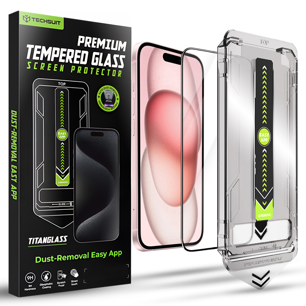 Techsuit TitanGlass FullCover pro iPhone 15 iPhone 16 černý