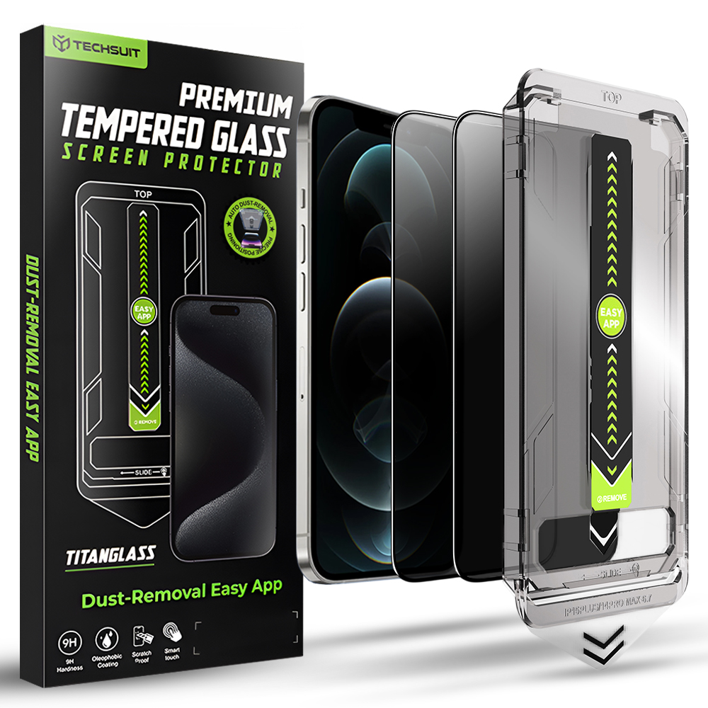 Techsuit TitanGlass FullCover 2 ks iPhone 12 iPhone 12 Pro soukromí
