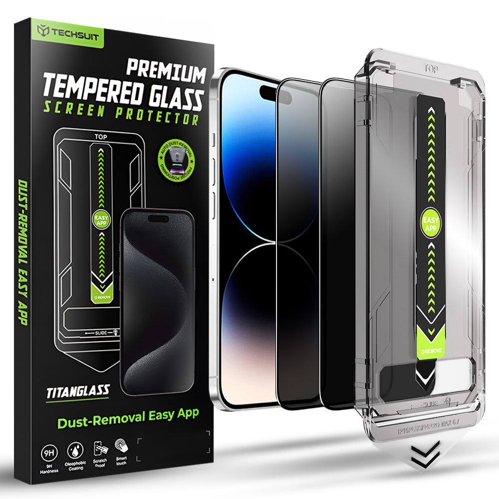 Techsuit TitanGlass FullCover (2 ks) iPhone 14 Pro Privacy