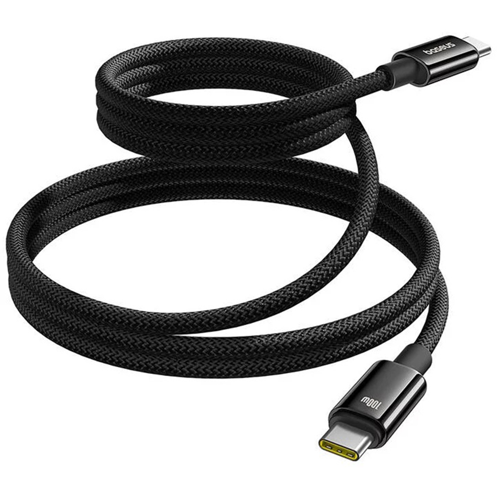 Baseus Data Cable Tungsten Gold Type-C na Type-C Super Fast Charge 100W 480Mbps 1m černá