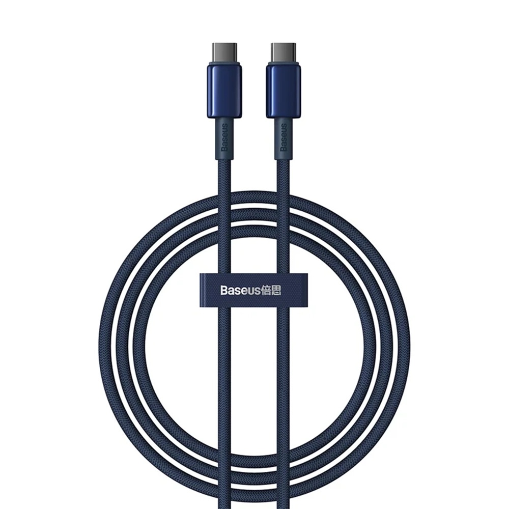 Baseus Data Cable Tungsten Gold Type-C na Type-C 100W 1m tmavě modrá