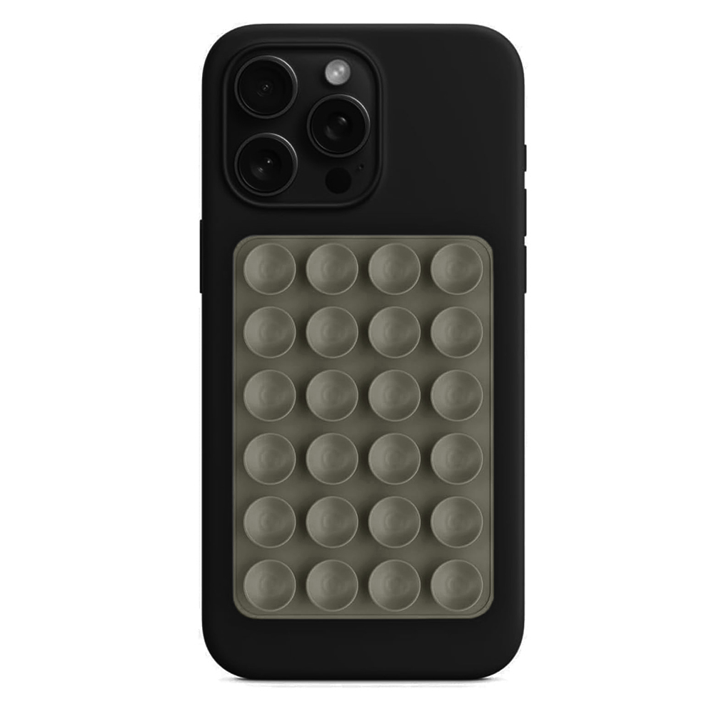Techsuit Držák na telefon SC-PAD přísavka na selfie silikon světle šedá