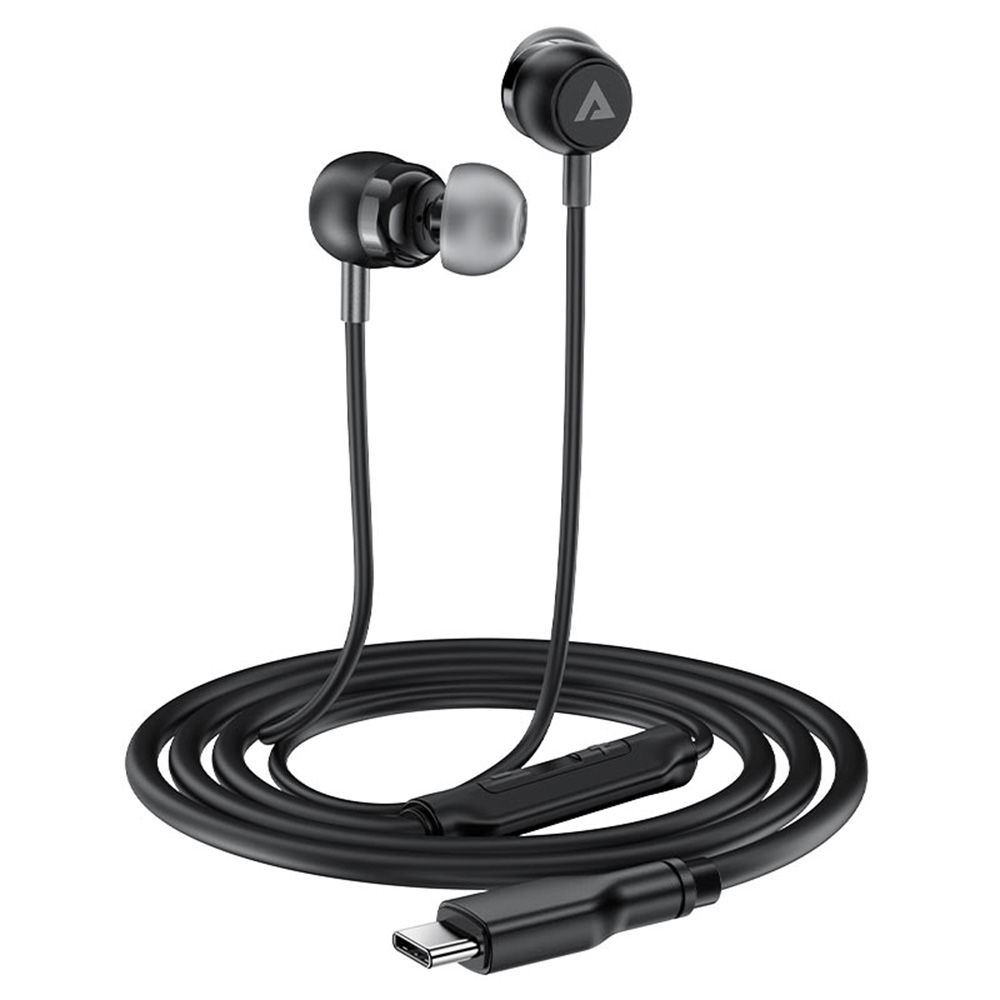 Acefast Wired Earphones L8 Type-C do uší s mikrofonem černé 1.2m