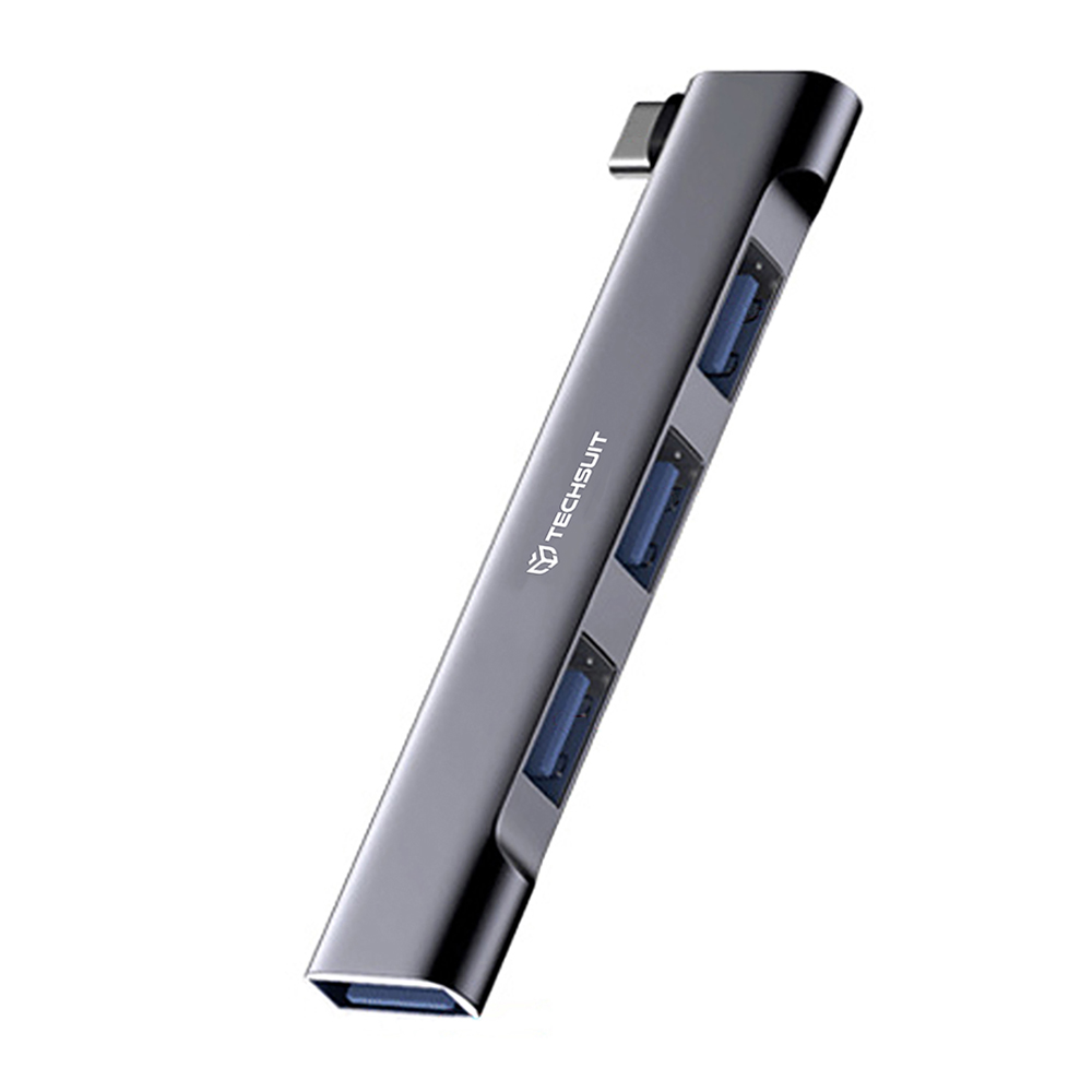 Techsuit Docking Station ZenithDock 4 v 1 (H13) USB-C na 3x USB 2.0 1x USB 3.0 šedá