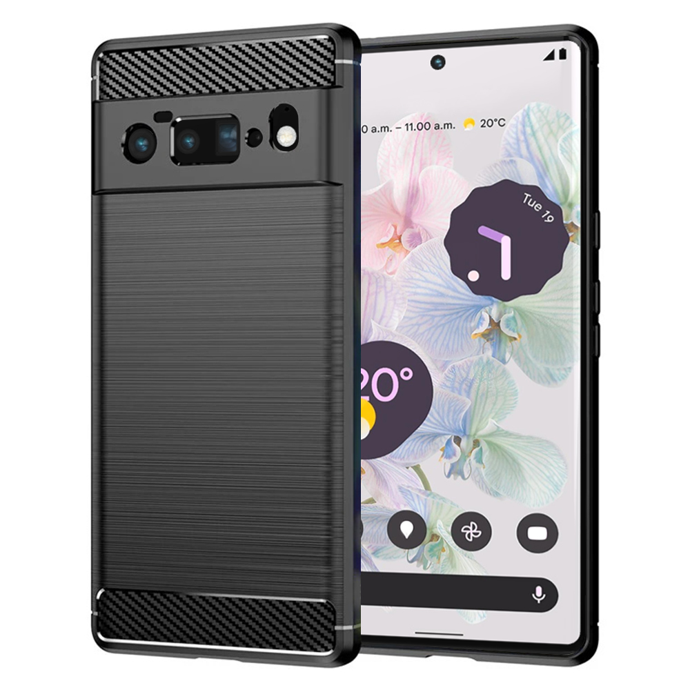 Techsuit Carbon Silicone pro Google Pixel 6 Pro černý