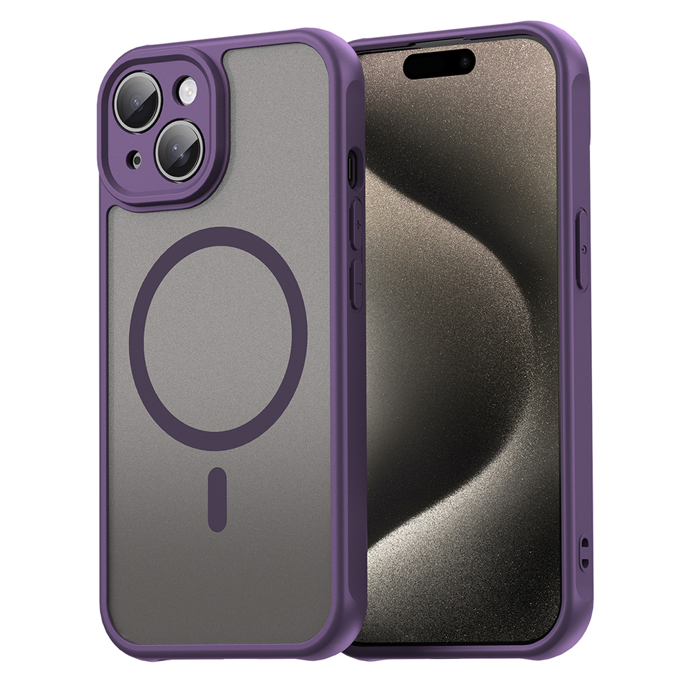 Techsuit HaloFrost II MagSafe pro iPhone 15 fialová