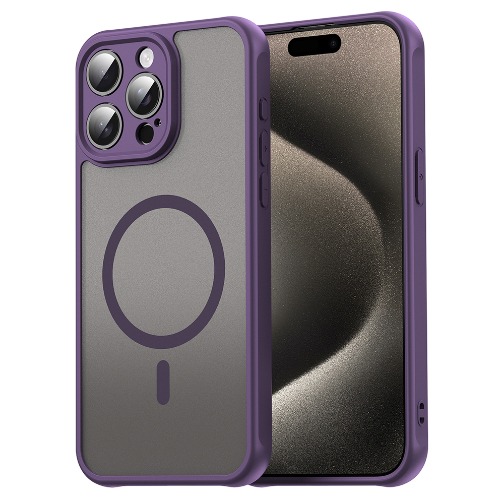 Techsuit HaloFrost II MagSafe pro iPhone 15 Pro Max fialová