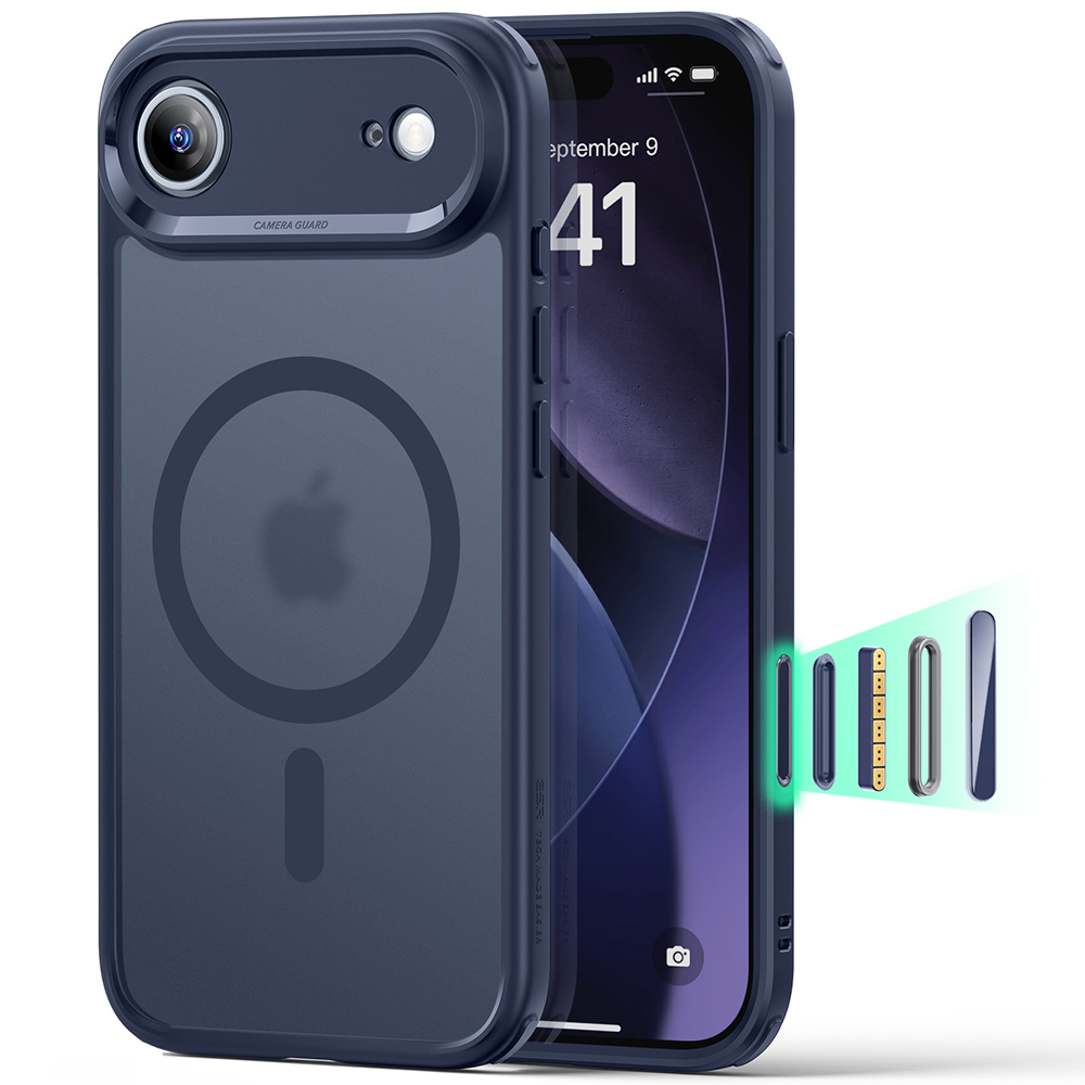 ESR Classic Hybrid HaloLock pro iPhone 17 Air v matné modré
