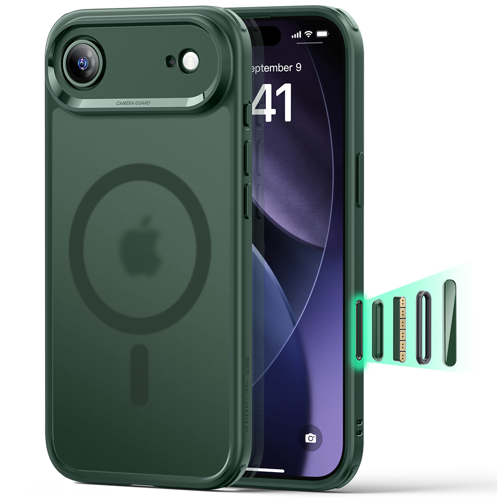 ESR Classic Hybrid HaloLock pro iPhone 17 Air Zelená Mlha