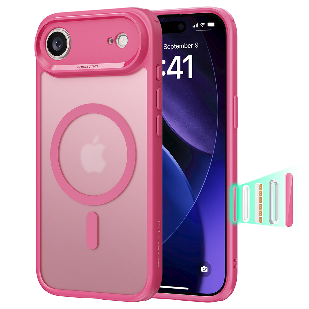 ESR Classic Hybrid HaloLock pro iPhone 17 Air Růžová Frosted