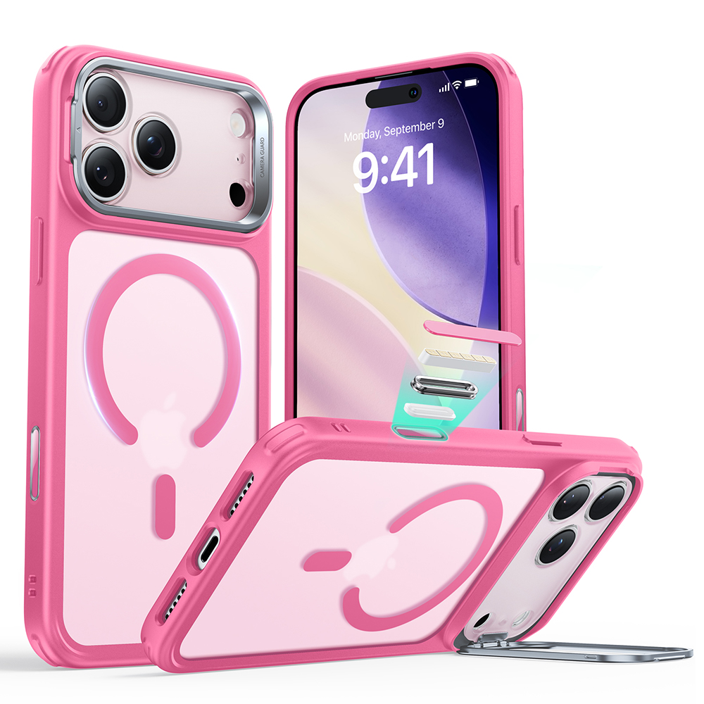 ESR Classic Hybrid HaloLock Kickstand pro iPhone 17 Pro Max Růžová