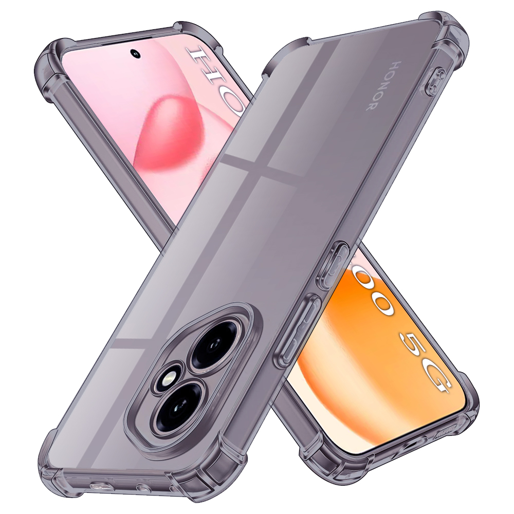 Techsuit Shockproof průhledný silikon Honor 400 kouřově černý