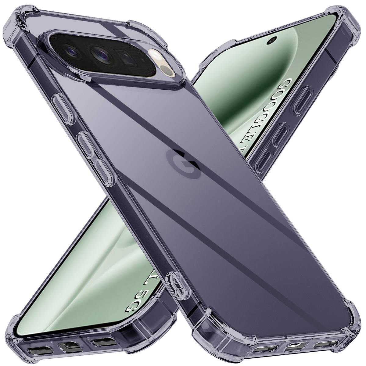 Techsuit nárazuvzdorný průhledný silikon Google Pixel 10 Pro XL kouřově černý