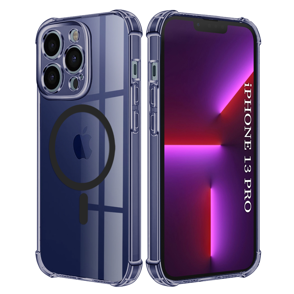 Techsuit Shockproof průhledný silikon MagSafe iPhone 13 Pro kouřově černý