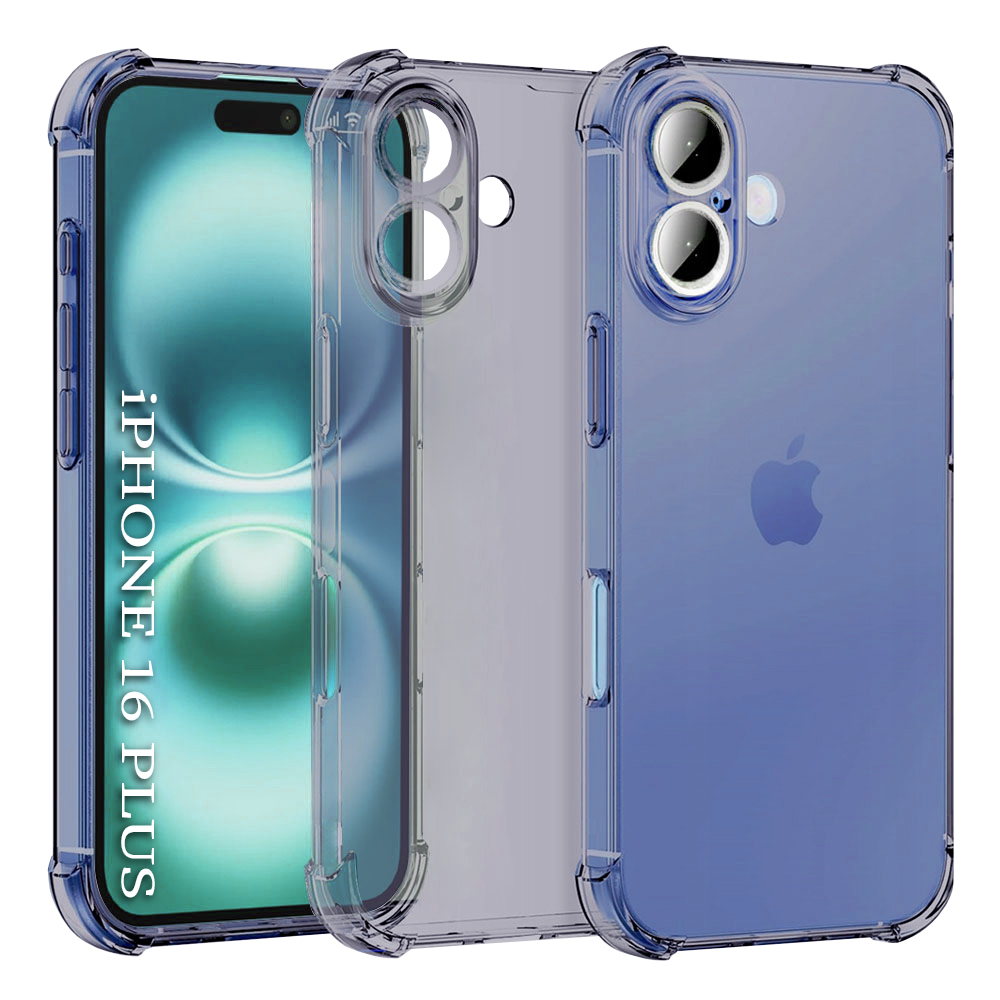 Techsuit Shockproof průhledný silikon iPhone 16 kouřově černý
