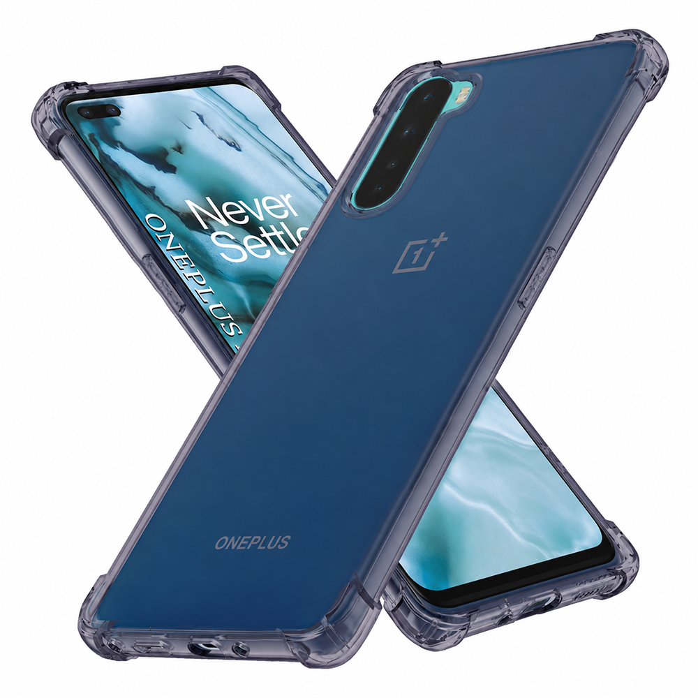 Techsuit nárazuvzdorný průhledný silikon OnePlus Nord 5G kouřově černý