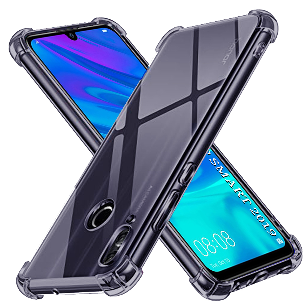 Techsuit Shockproof průhledný silikon Huawei P Smart 2019 kouřově černý