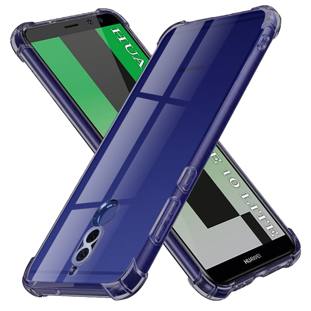 Techsuit Shockproof průhledný silikon Huawei Mate 10 Lite kouřově černý
