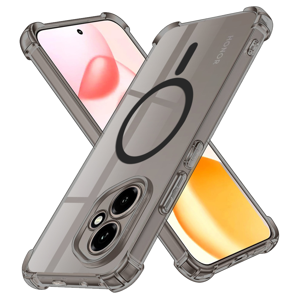 Techsuit Shockproof průhledný silikonový MagSafe pro Samsung Galaxy A17 5G / A17 4G kouřově černý