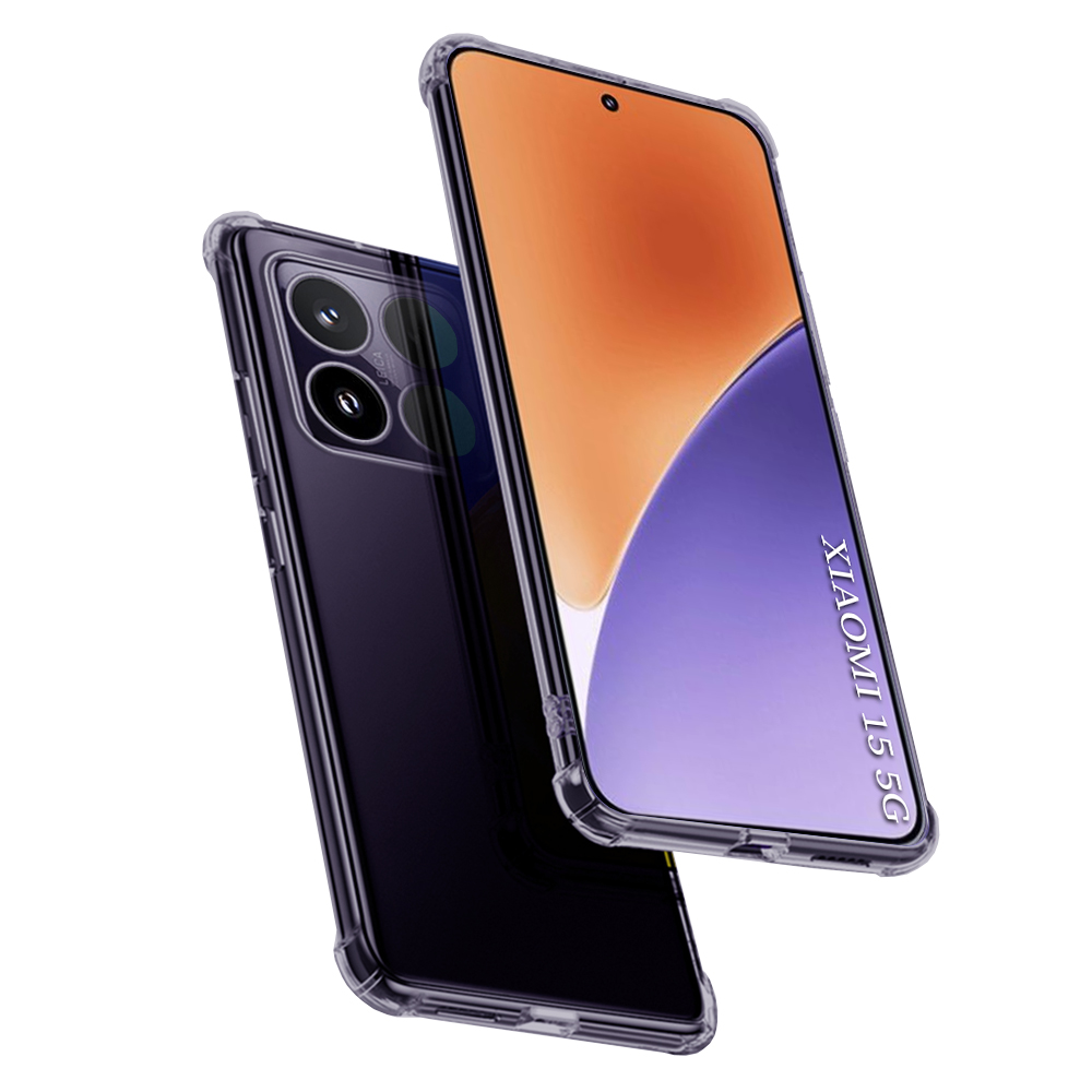 Techsuit Shockproof průhledný silikon Xiaomi 15 kouřově černý