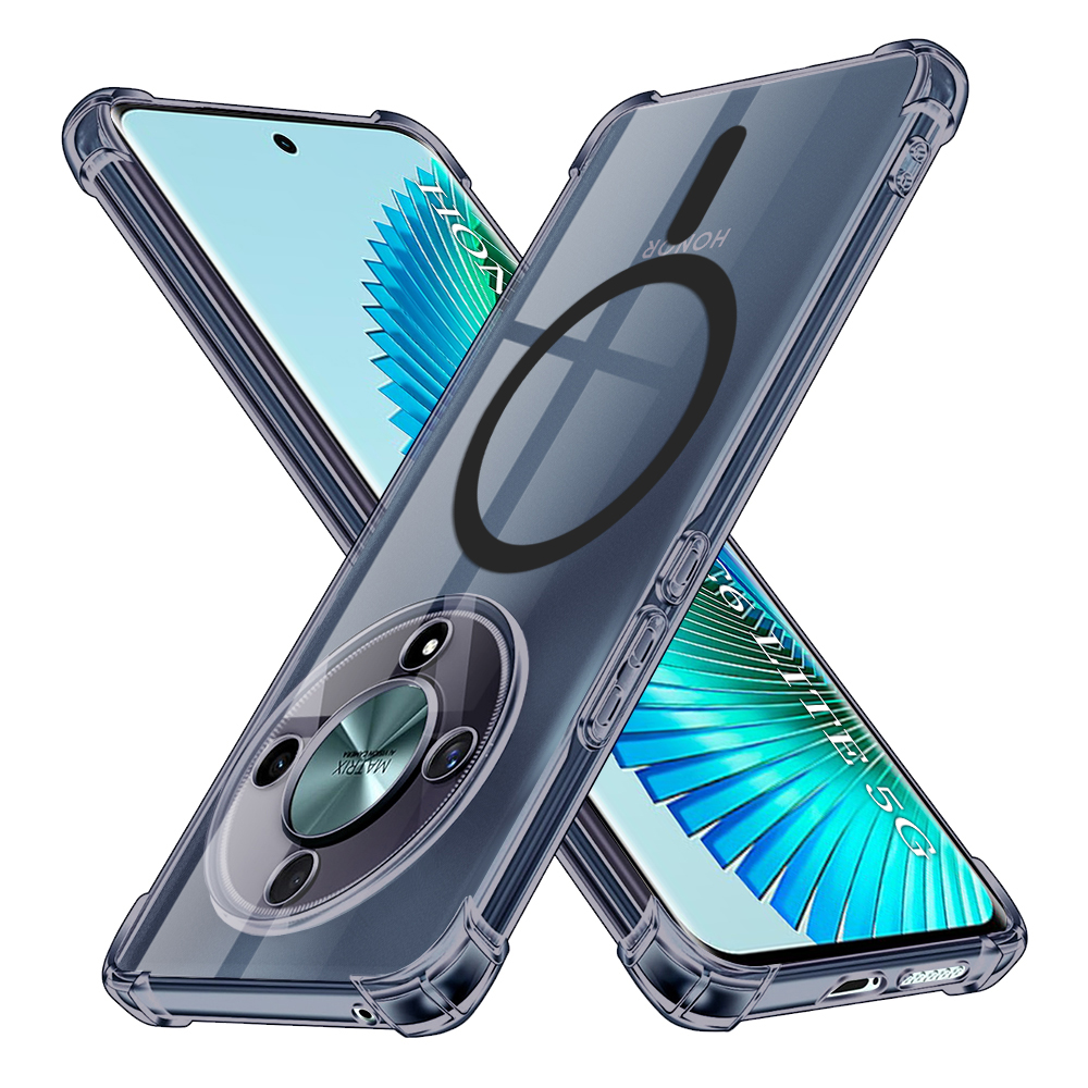 Techsuit Shockproof průhledný silikon MagSafe Honor Magic6 Lite kouřově černá
