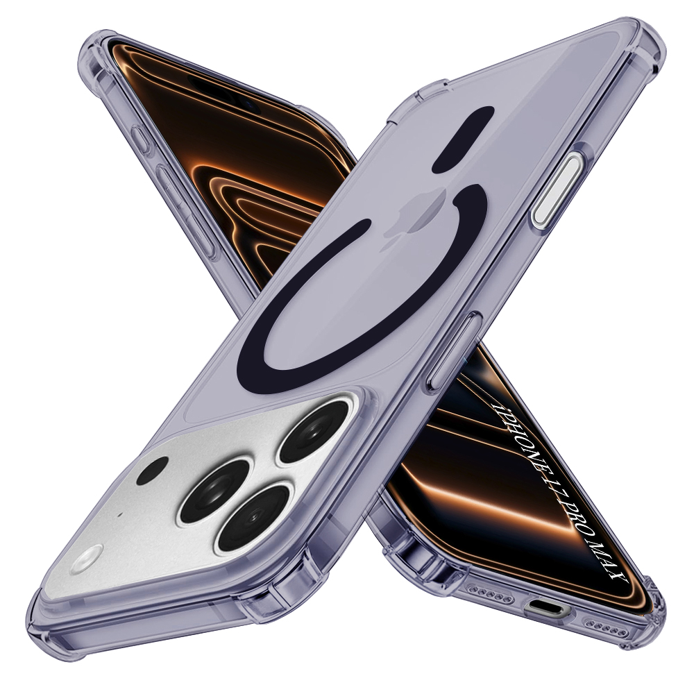 Techsuit Shockproof průhledný silikon MagSafe iPhone 17 Pro Max kouřově černá
