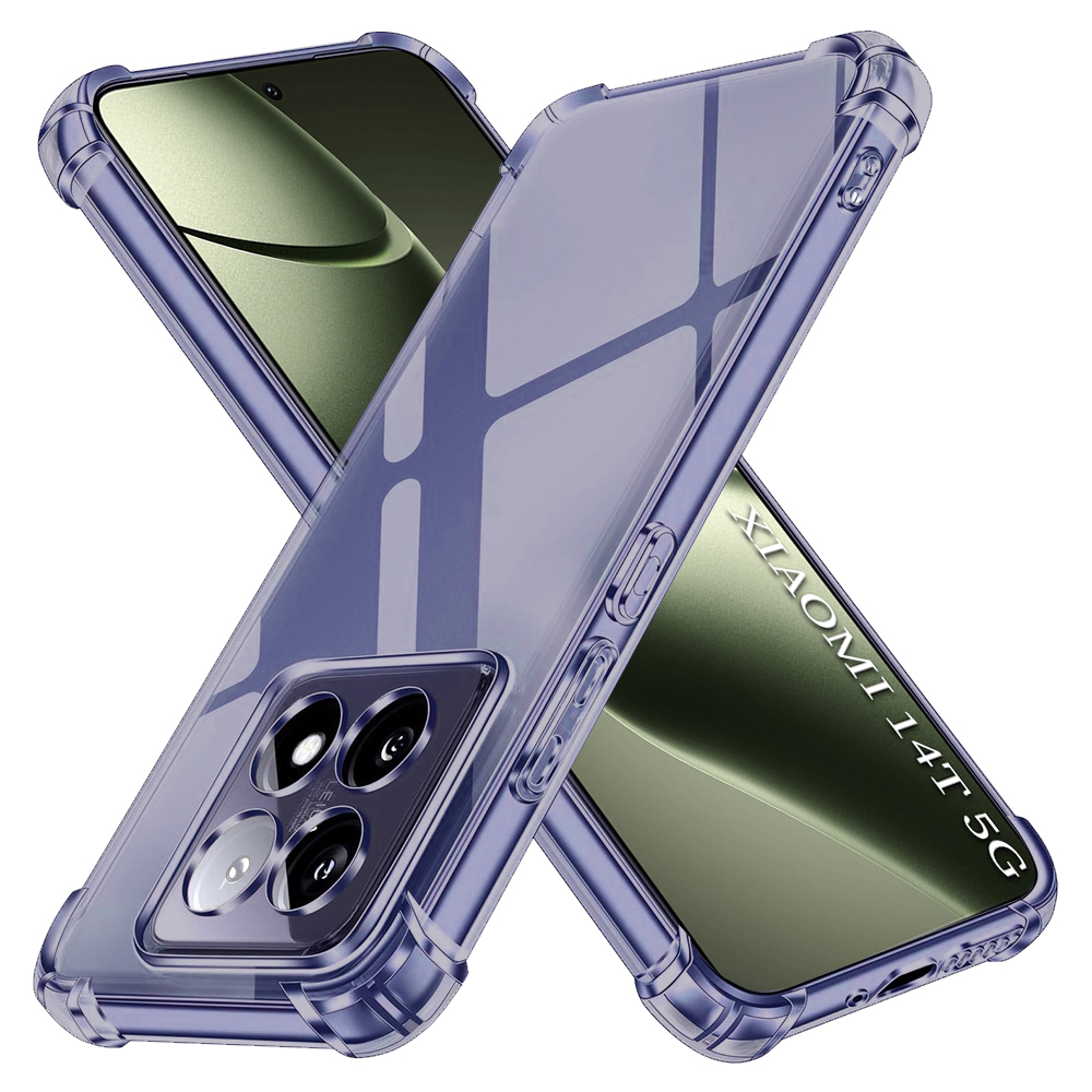 Techsuit Shockproof průhledný silikon Xiaomi 14T kouřově černý