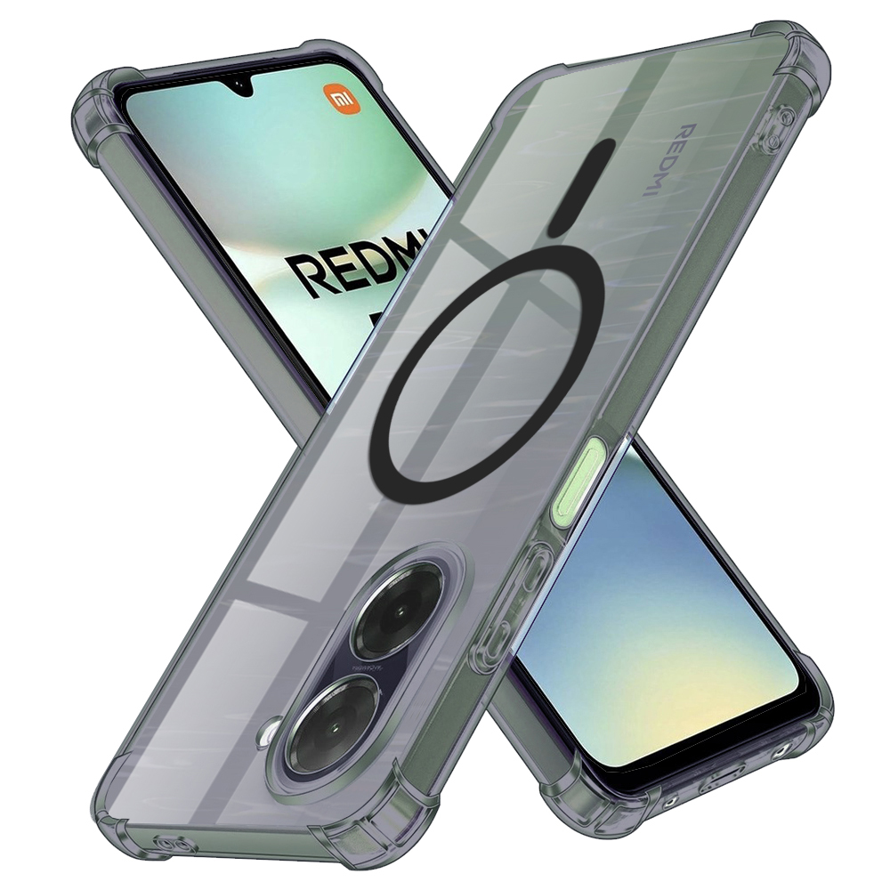 Techsuit Shockproof průhledný silikonový MagSafe pro Xiaomi Redmi A5 4G Smoke Black