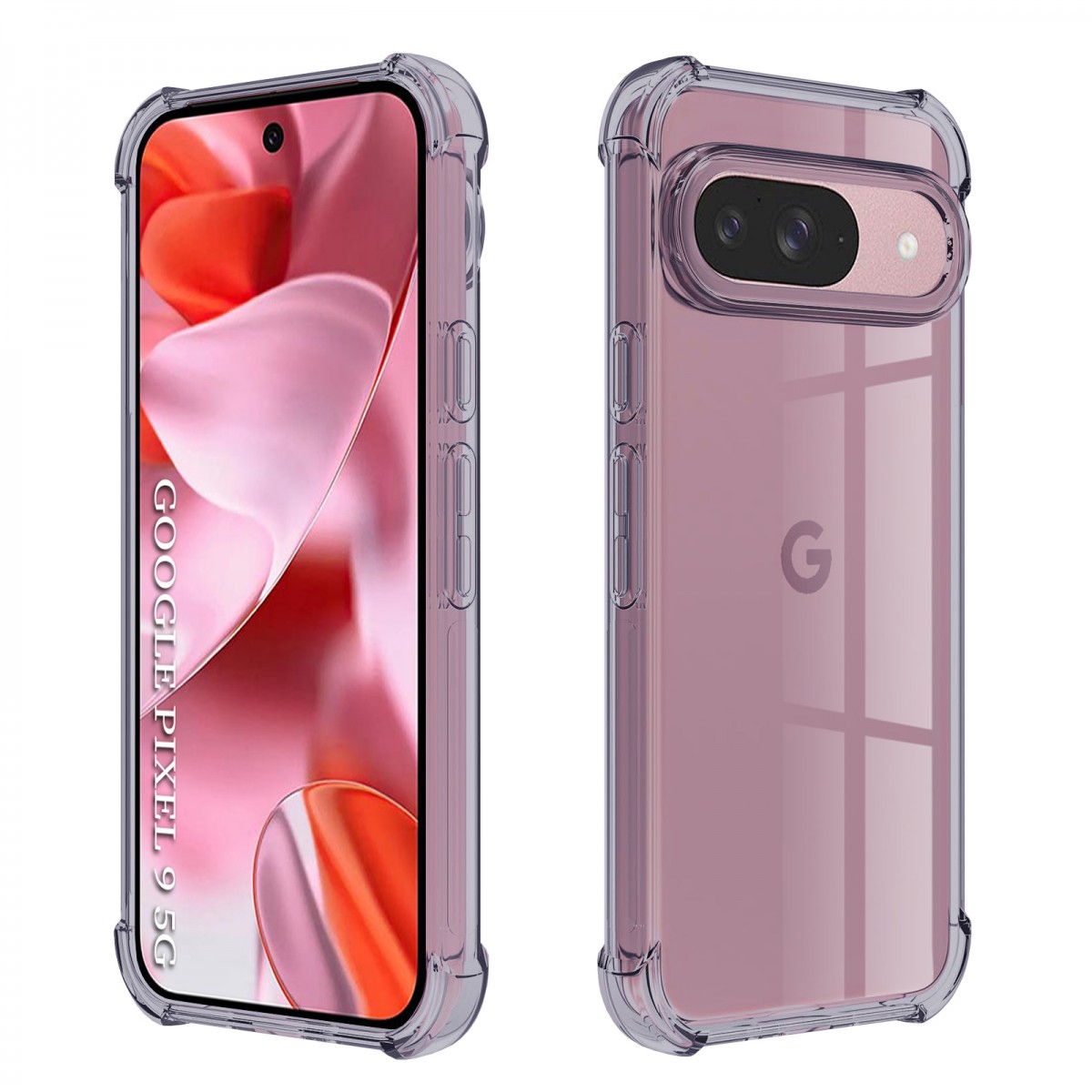 Techsuit Shockproof průhledný silikon Google Pixel 9 kouřově černý