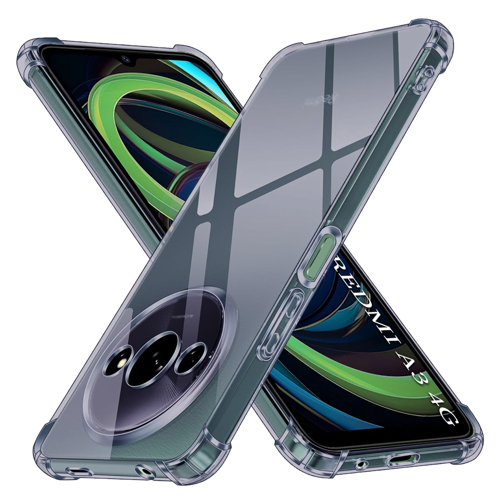 Techsuit Shockproof průhledný silikon Xiaomi Redmi A3 A3x kouřově černý