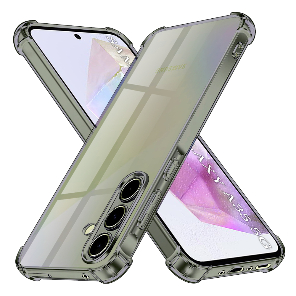Techsuit Shockproof průhledný silikon pro Samsung Galaxy A35 5G kouřově černý