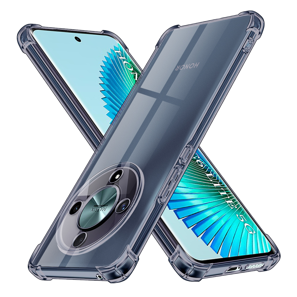 Techsuit Shockproof průhledný silikon Honor Magic6 Lite kouřově černý