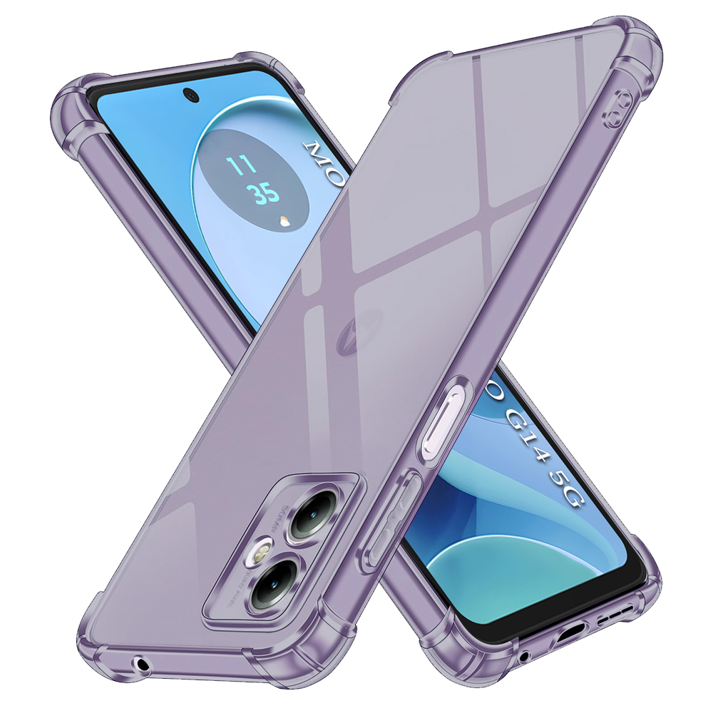 Techsuit odolný průhledný silikon Motorola Moto G14 kouřově černý
