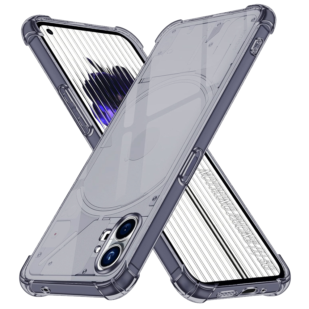 Techsuit nárazuvzdorný průhledný silikon Nothing Phone (1) kouřově černý