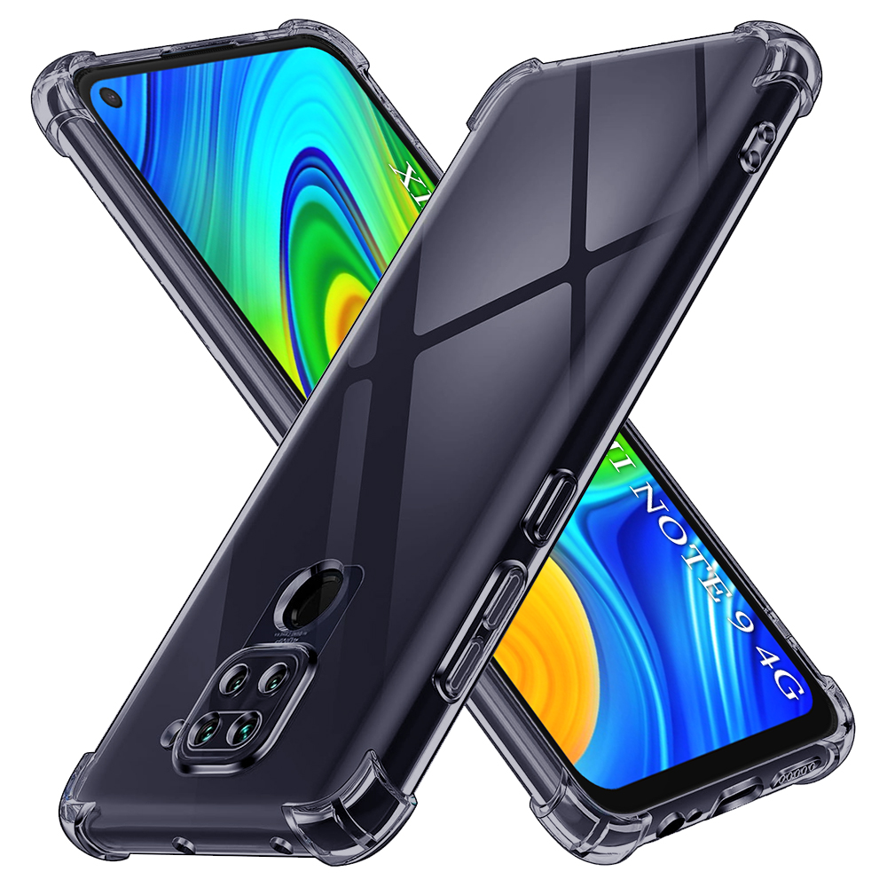 Techsuit Shockproof průhledný silikon Xiaomi Redmi Note 9 Redmi 10X 4G kouřově černý