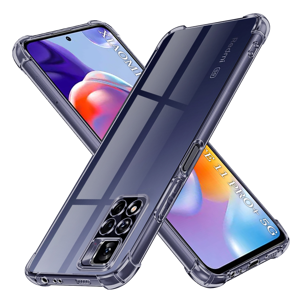 Techsuit Shockproof průhledný silikon Xiaomi Redmi Note 11 Pro+ 5G kouřově černý