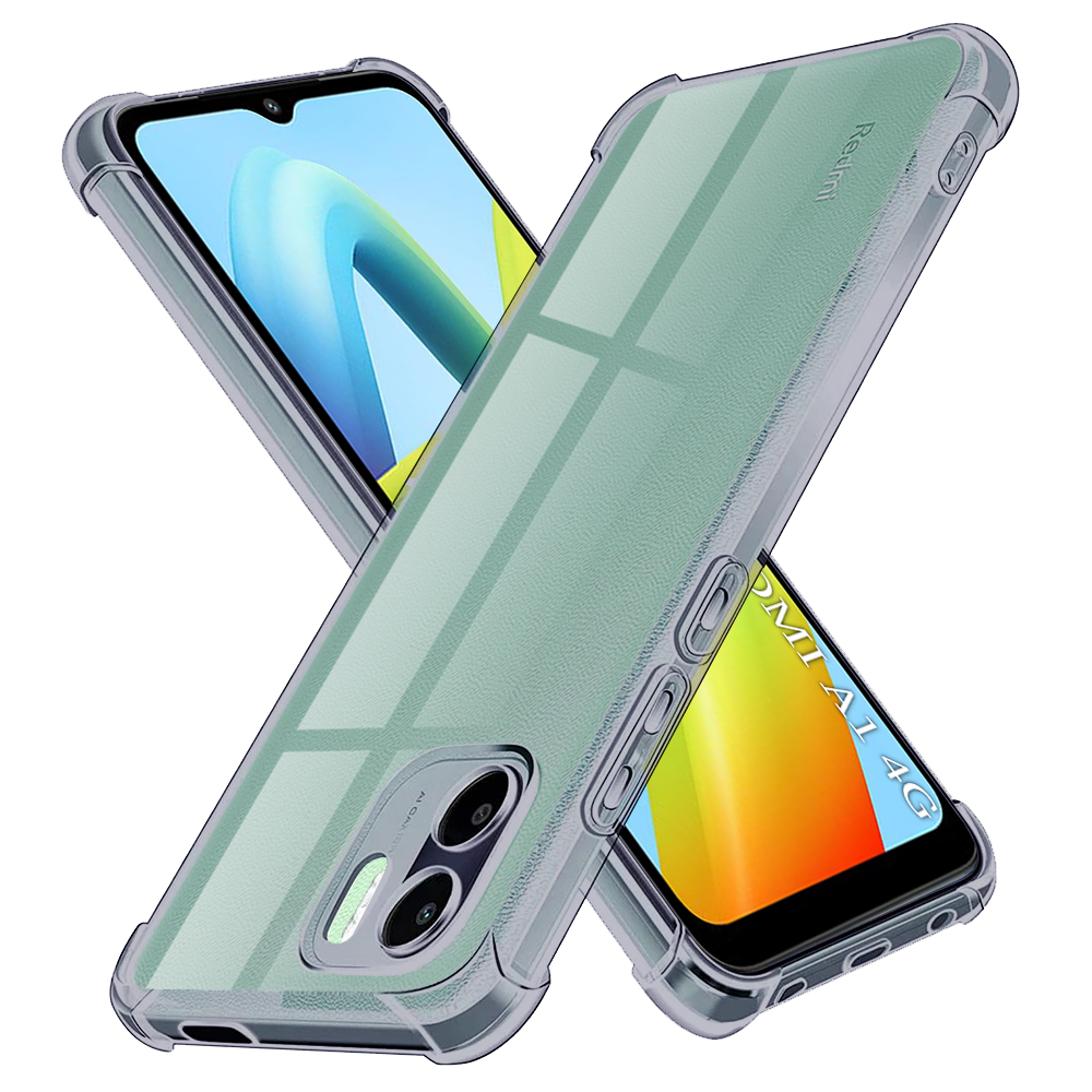 Techsuit Shockproof průhledný silikon Xiaomi Redmi A1 / A2 kouřově černý