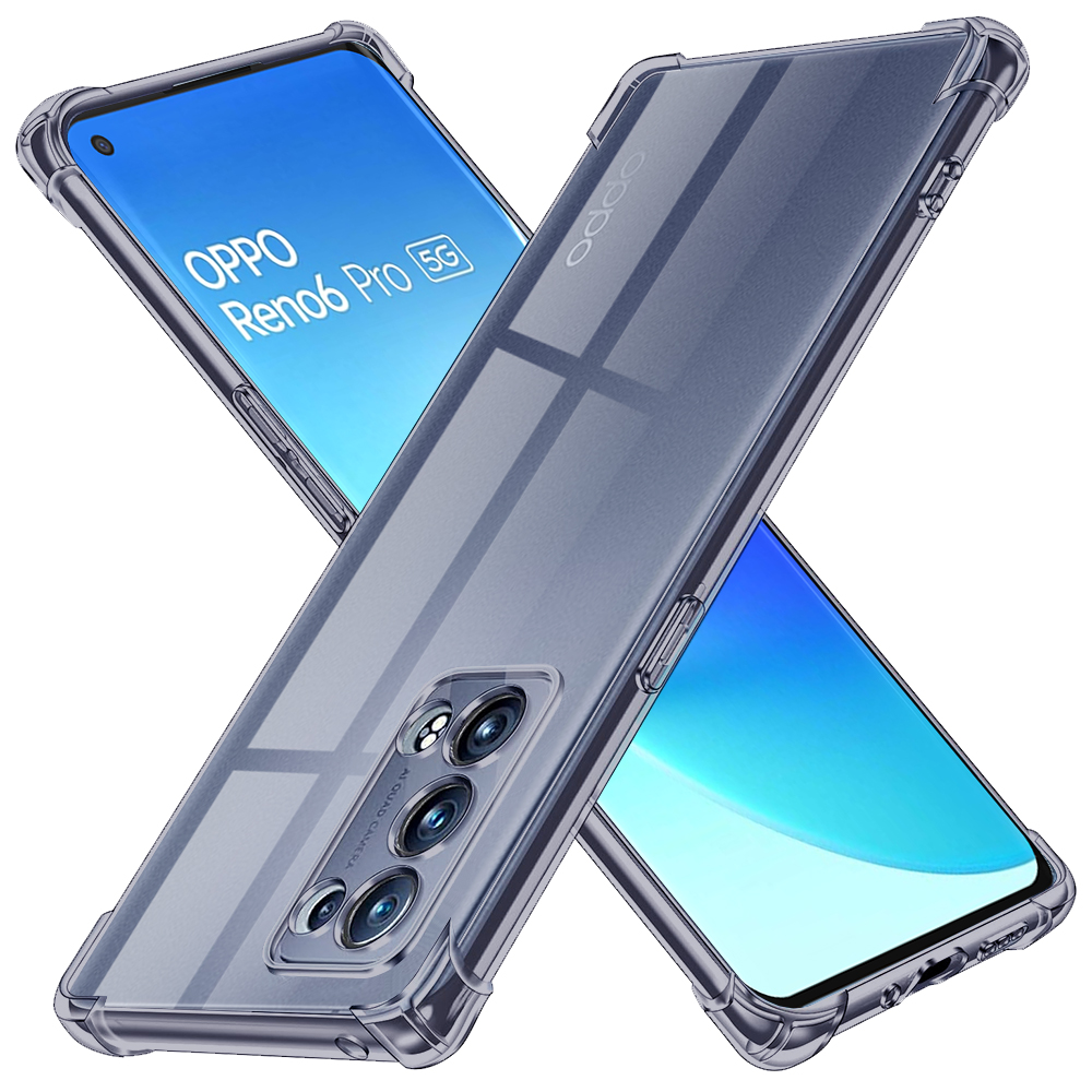 Techsuit Shockproof průhledný silikon Oppo Reno6 Pro 5G Smoke Black