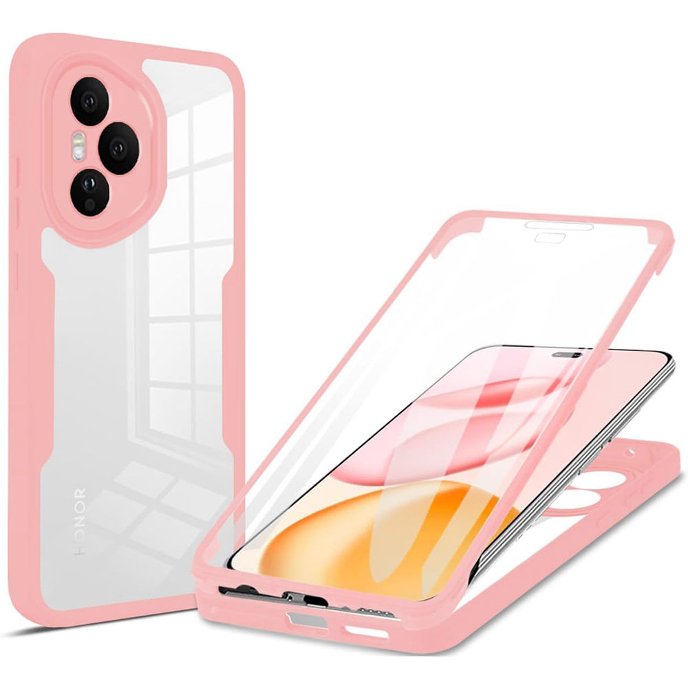Techsuit ColorVerse 360 Series + Ochranná fólie Honor 400 Pro Růžová