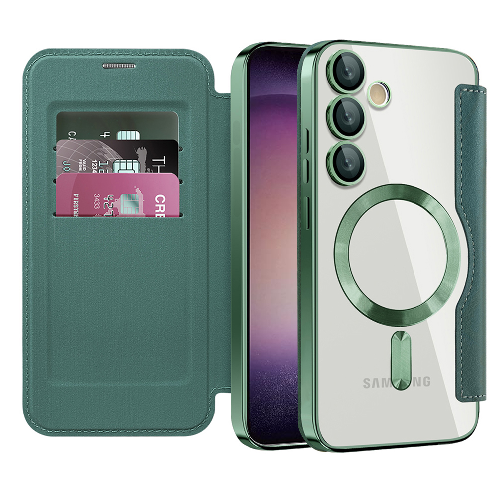 Techsuit SmartMag knížkové pouzdro Samsung Galaxy S23 Plus zelené