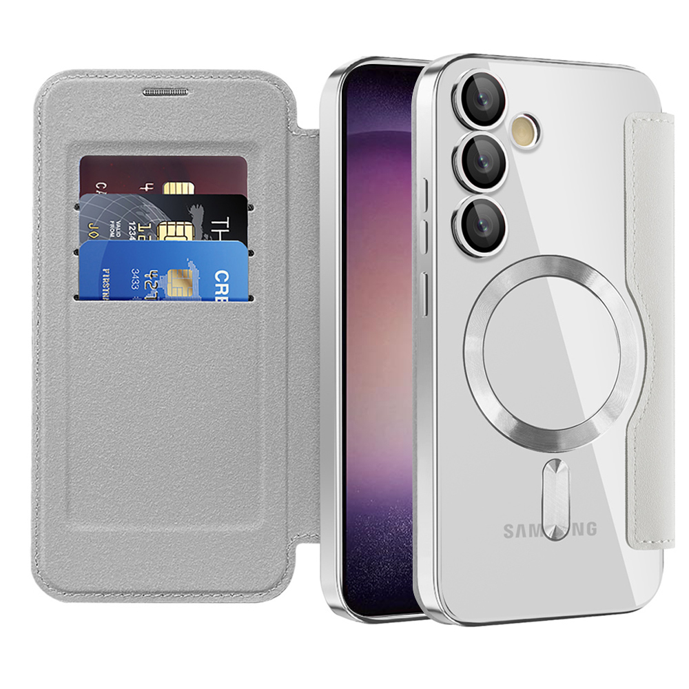 Pouzdro na knihu Techsuit SmartMag pro Samsung Galaxy S23 Plus šedé
