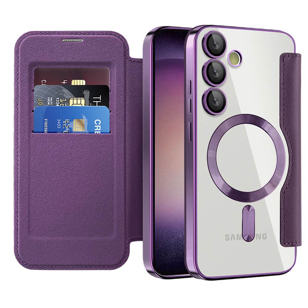 Pouzdro na knihu Techsuit SmartMag pro Samsung Galaxy S23 Plus fialové
