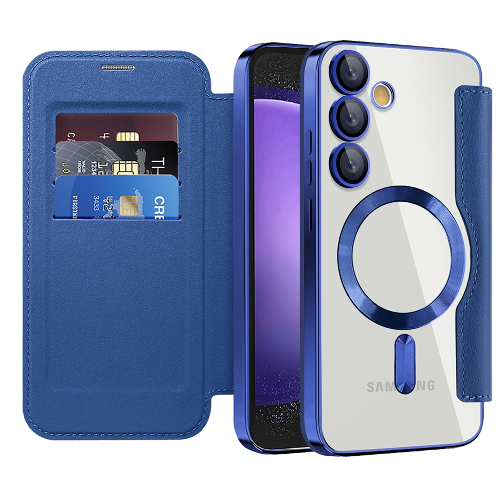 Pouzdro na knihu Techsuit SmartMag pro Samsung Galaxy S23 FE modré