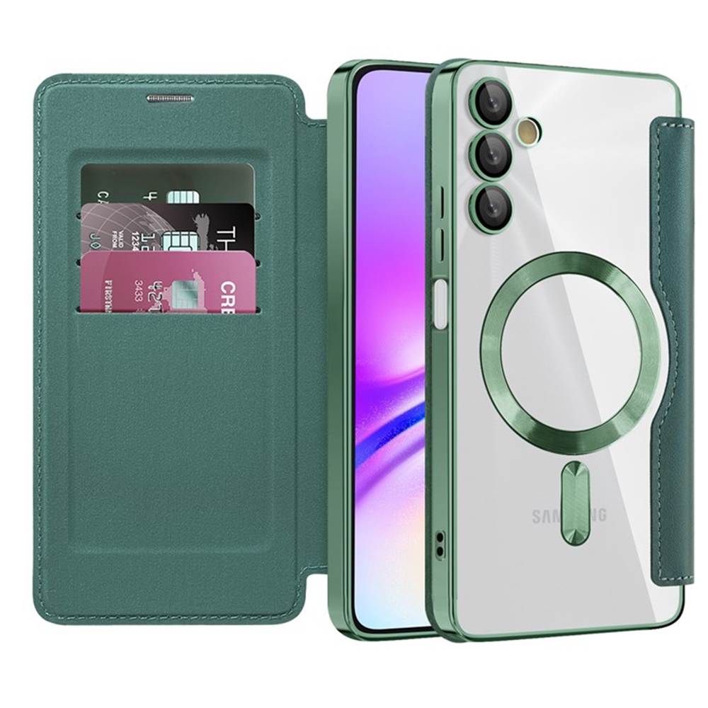 Pouzdro na knihu Techsuit SmartMag pro Samsung Galaxy A05s zelené
