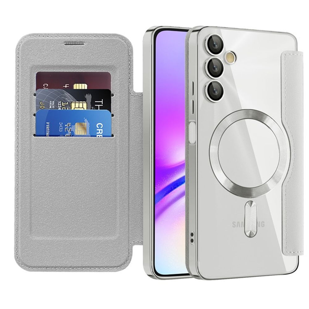 Pouzdro na knihu Techsuit SmartMag pro Samsung Galaxy A05s šedé